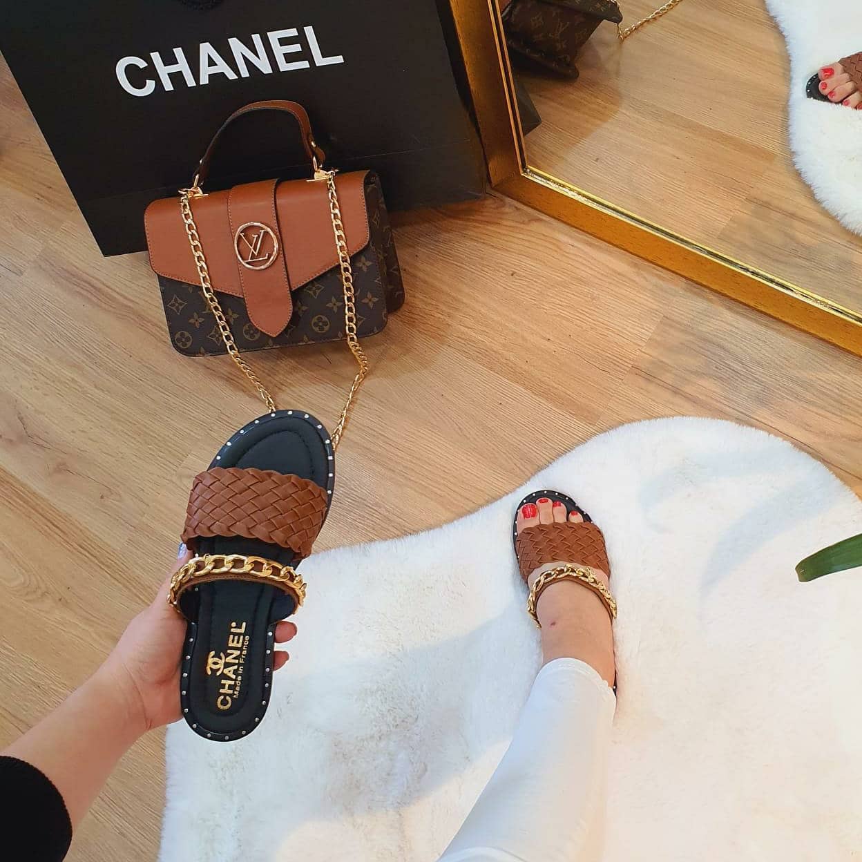 Chanel summer flip-flops