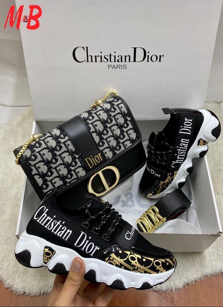 Christian dior women sneakers and shoulder handbags