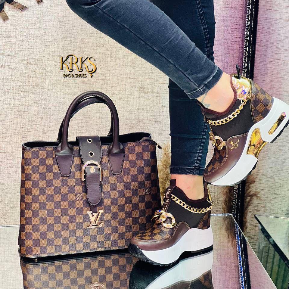 Louis Vuitton sneakers and handbag