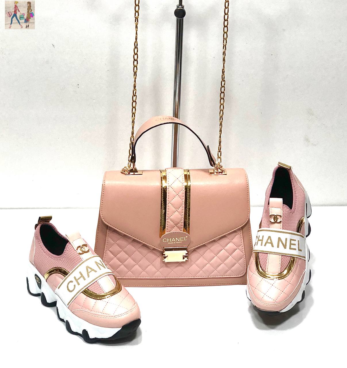 chanel sneakers with matching handbag